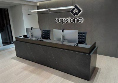 Shape Fabrication bespoke porcelain reception desk