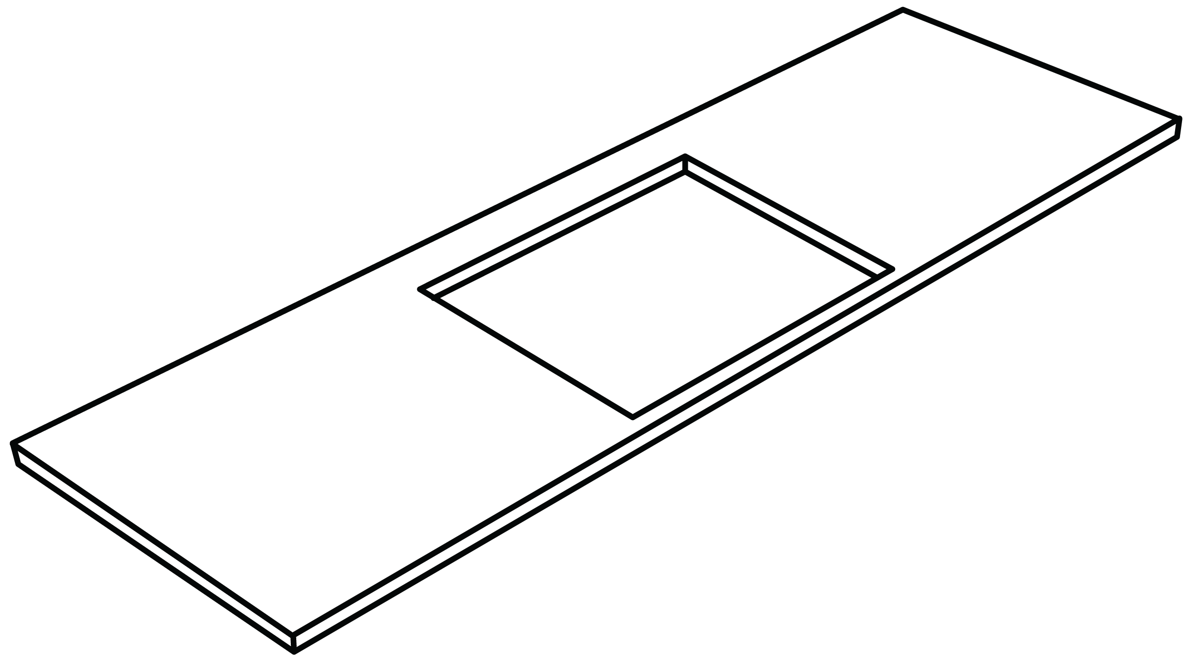 Worktop with hob