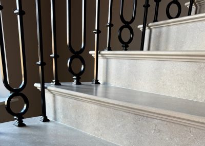 Stairs and baluster detail inside